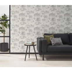 Kwantum Behang Marcel Grijs