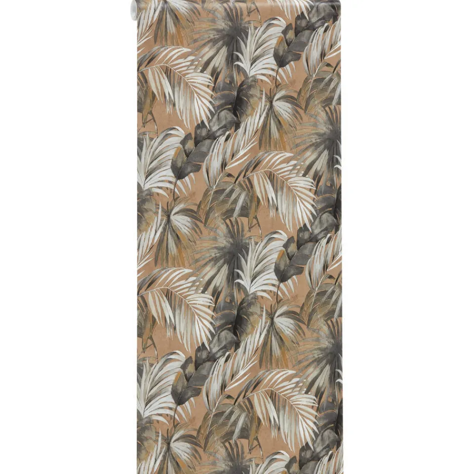 Kwantum Behang Merel Bruin