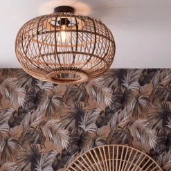 Kwantum Behang Merel Bruin