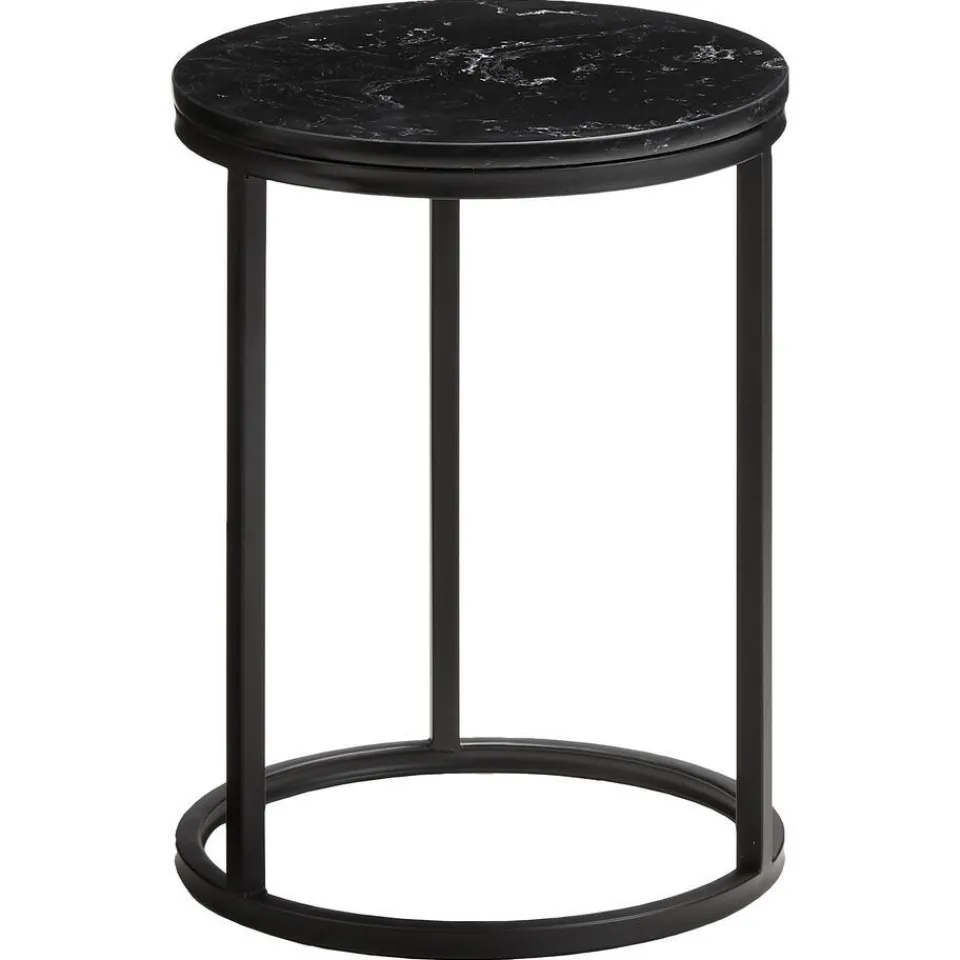 Kwantum Bijzettafel Marzio Zwart ø 34 Cm