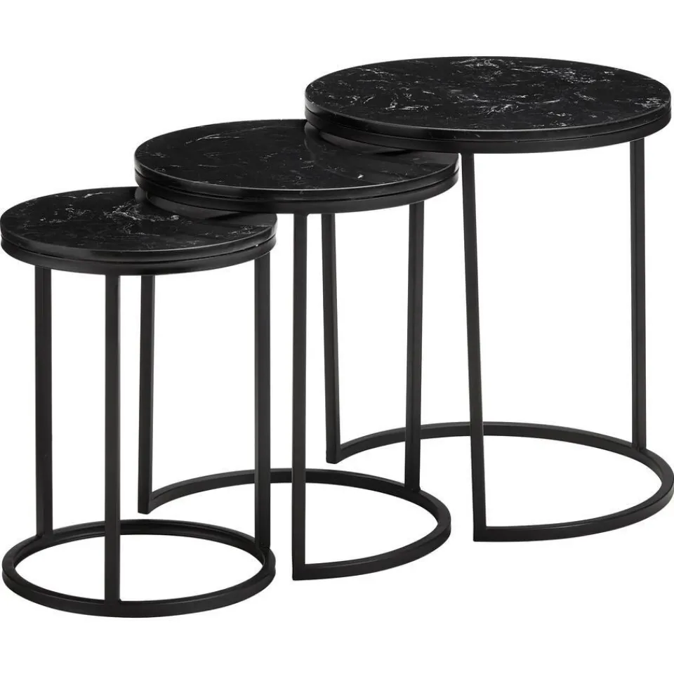 Kwantum Bijzettafel Marzio Zwart ø 34 Cm