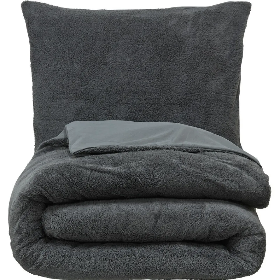 Kwantum Dekbedovertrek Teddy Antraciet 200x220 Cm