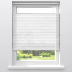 Kwantum Dubbel Plissé Jikke Wit Lichtdoorlatend