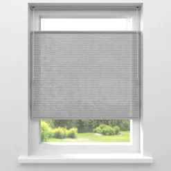 Kwantum Fenstr Dubbel Plissé Jana Grijs Lichtdoorlatend