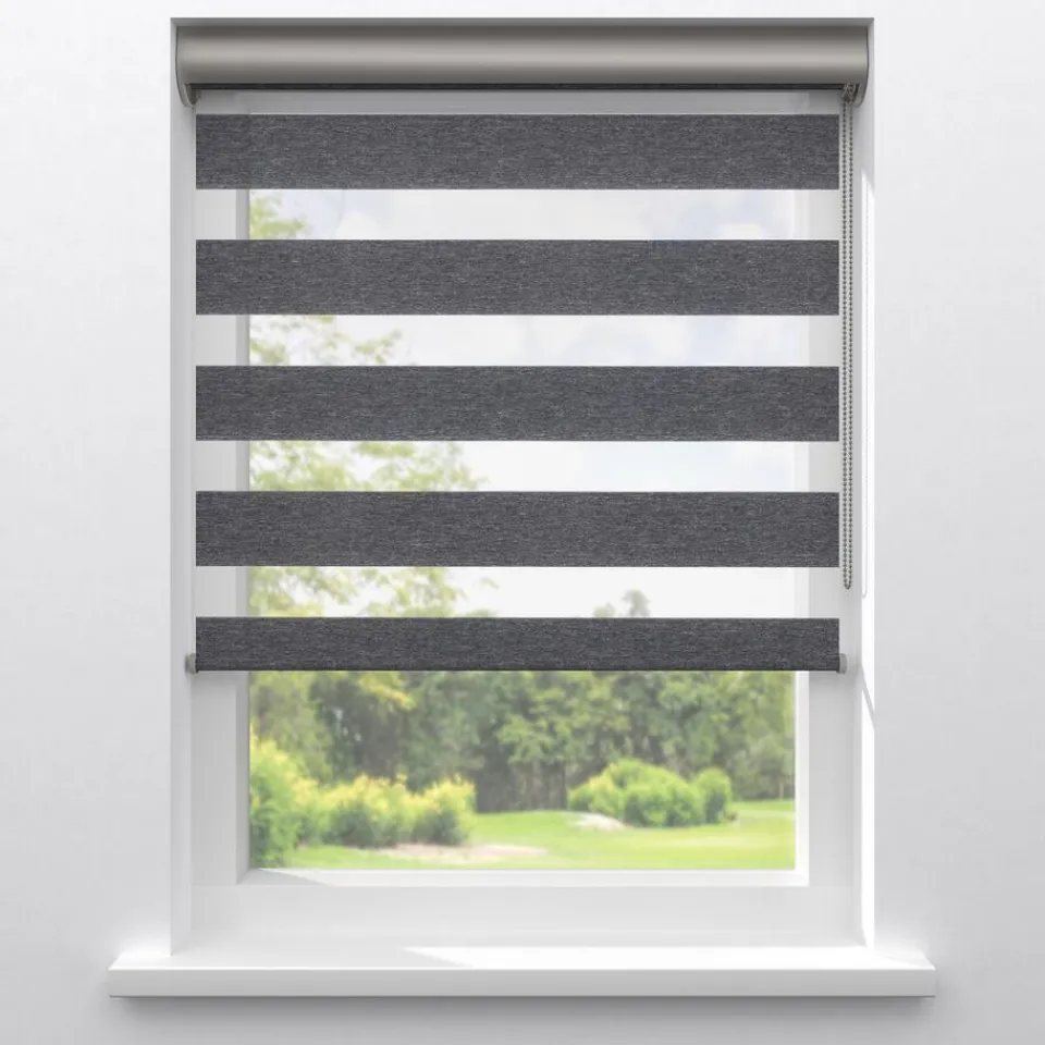 Kwantum Fenstr Duo Rolgordijn Michiel Donkergrijs