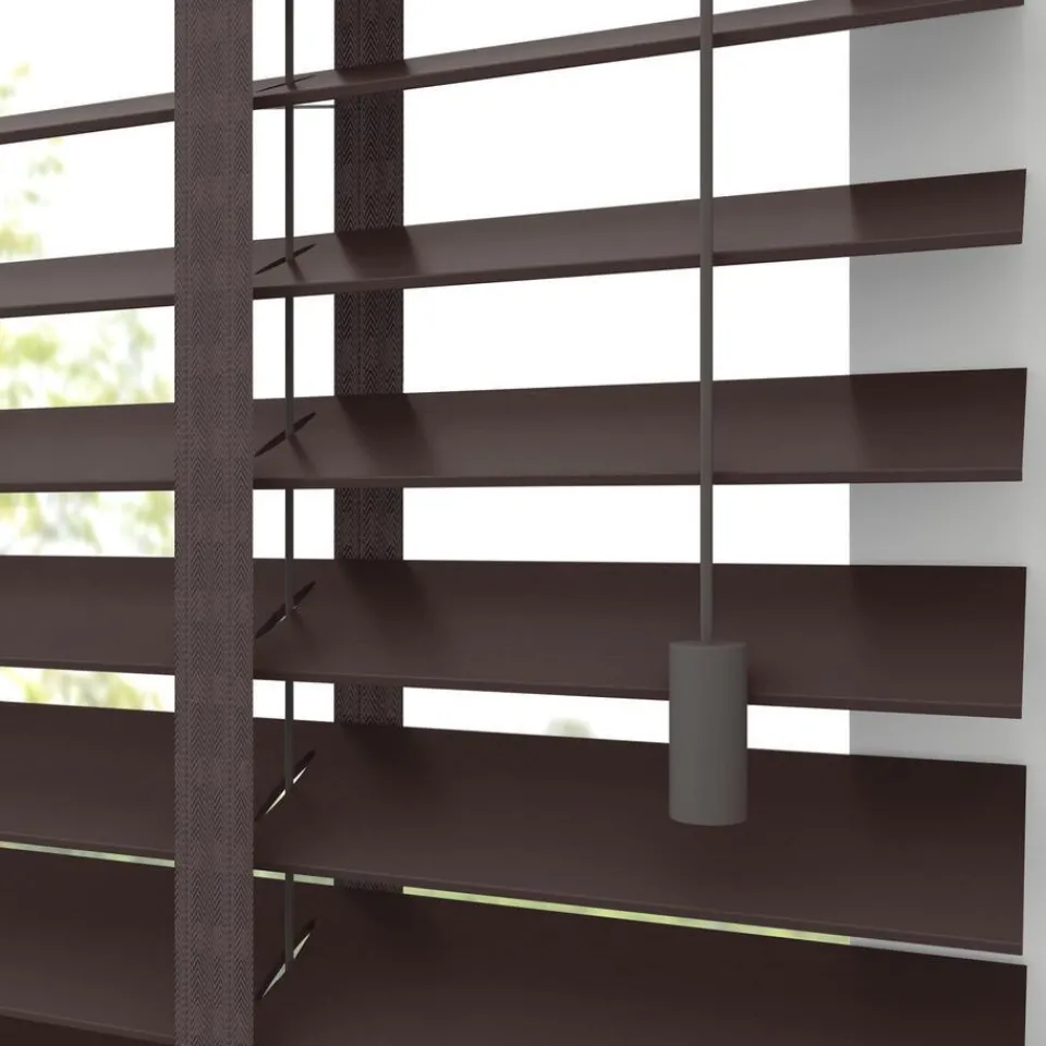 Kwantum Fenstr Houten Jaloezie Harm Bruin 50mm