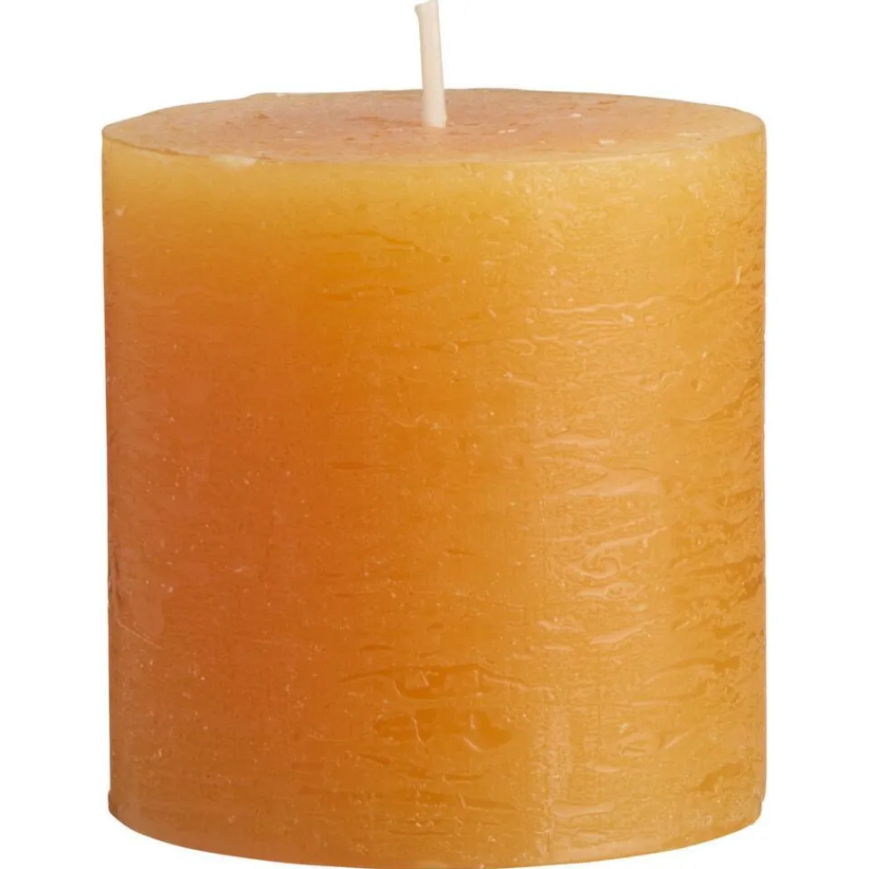 Kwantum Kaars Rustiek Geel 7x7 Cm