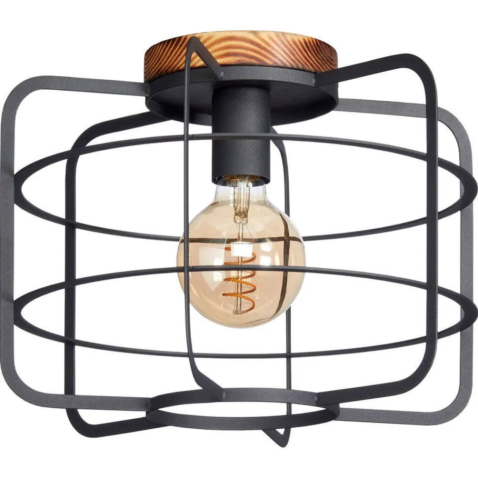 Kwantum Plafondlamp Wood Zwart