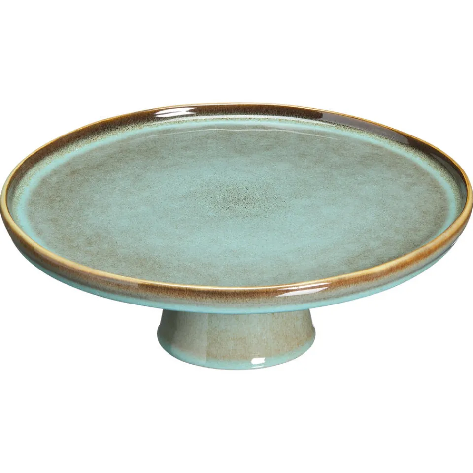 Kwantum Plateau Op Voet Glaze Groen