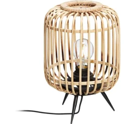 Kwantum Tafellamp Bia Zwart Naturel