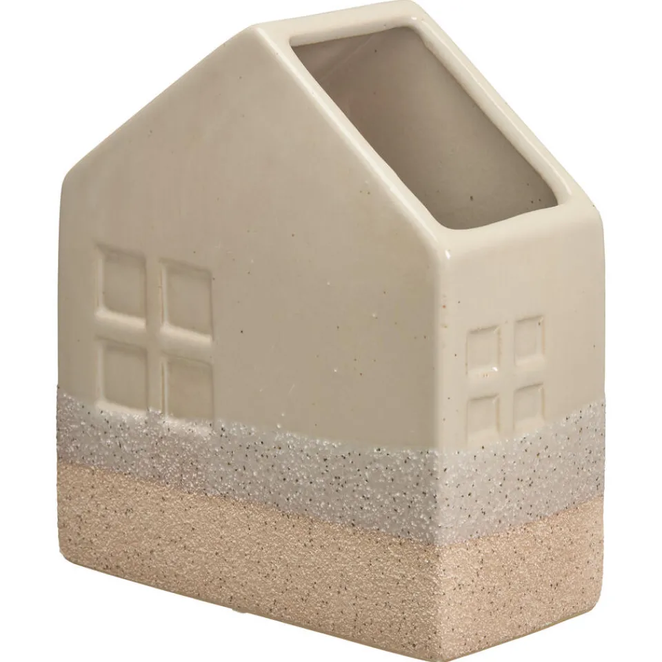 Kwantum Vaas Huis Naturel 14x7,2x15,5 Cm 14x7x16 Cm